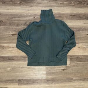 Madewell Women's Ribbed Turtleneck Sweater - Green